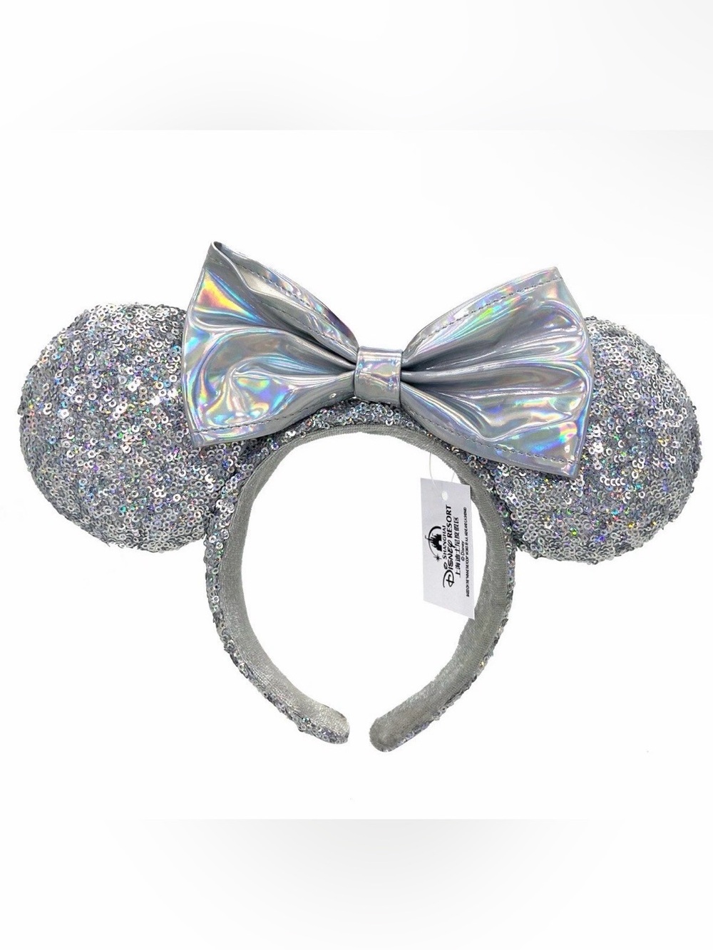 New Disney Parks China Shanghai Silver Minnie Ears Mickey Magic Mirror Headband
